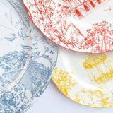 TOUT PARIS SET OF 6 ASSORTED DINNER PLATES 10.6 1980 / 24226