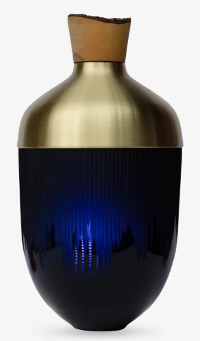Ray Stacking Vessel Blue & Copper