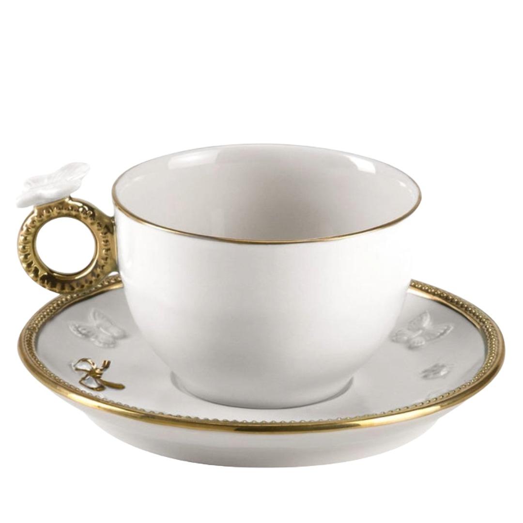 BUTTERFLY TEA CUP AND SAUCER 20 cl Round Saucer