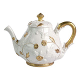 TAORMINA TEA POT 90 CL WHITE-ANTIQUE GOLD