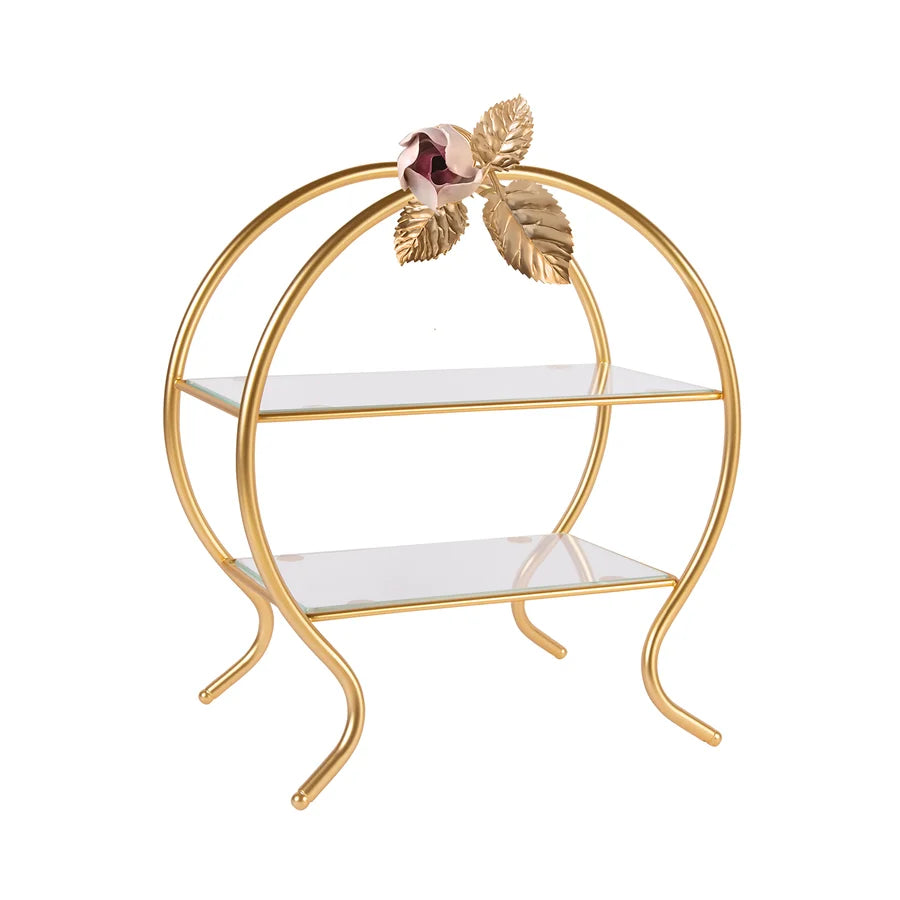Tulip 2 Tier Pastry Stand - Gold