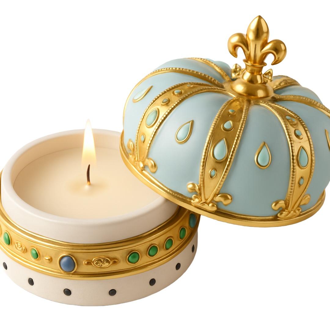 BABY CROWN SCENTED CANDLE-BLUE