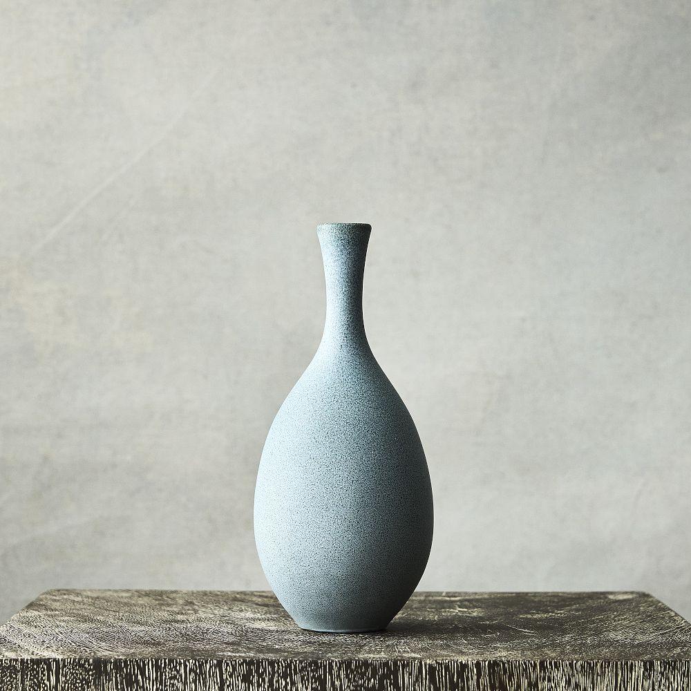 Glazed Ceramic Bud Vases - 8"H
