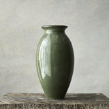 Glazed Ceramic Bud Vases - 9"H
