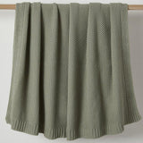 Cotton Knit Throw