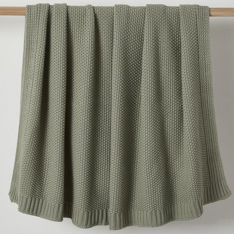 Cotton Knit Throw