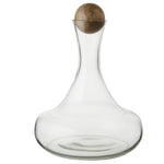 Glass Decanter With Wood Stopper - Wine Bottle