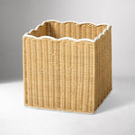 SCALLOP RATTAN BIN
