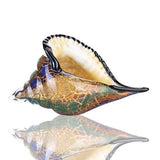 GLASS CONCH, HAND BLOWN SEASHELL ART GLASS FIGURINE