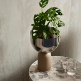 Torus Flowerpot, Silver/Taupe - Large